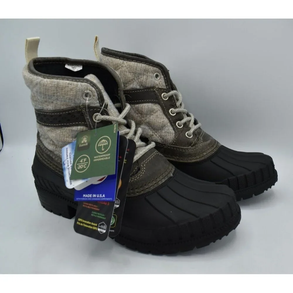 Kamik‎ Womens Size 11 Sienna Mid 2 Gray Waterproof Duck Boots Shoes